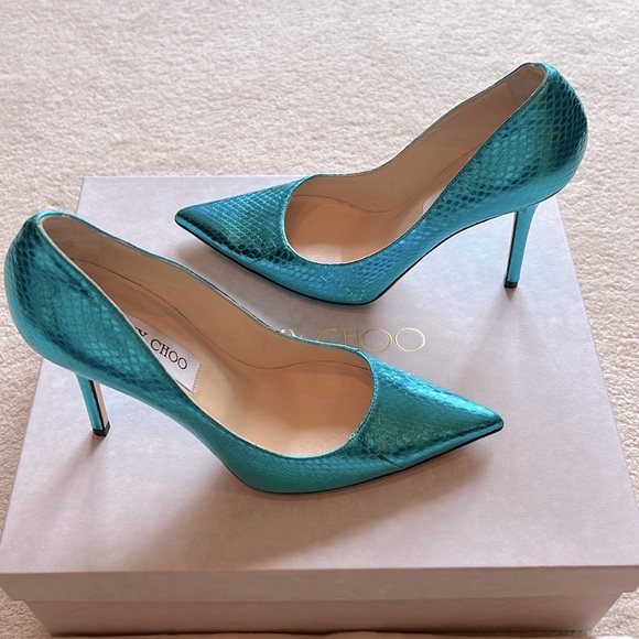 Jimmy Choo Blue Heels - Picture 3 of 6